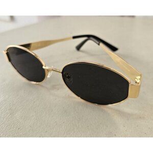 SOJOS Retro Oval Sunglasses Women Men Gold Frame Classic Shades UV40